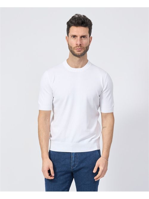 T-shirt girocollo Gran Sasso in puro cotone<BR/>